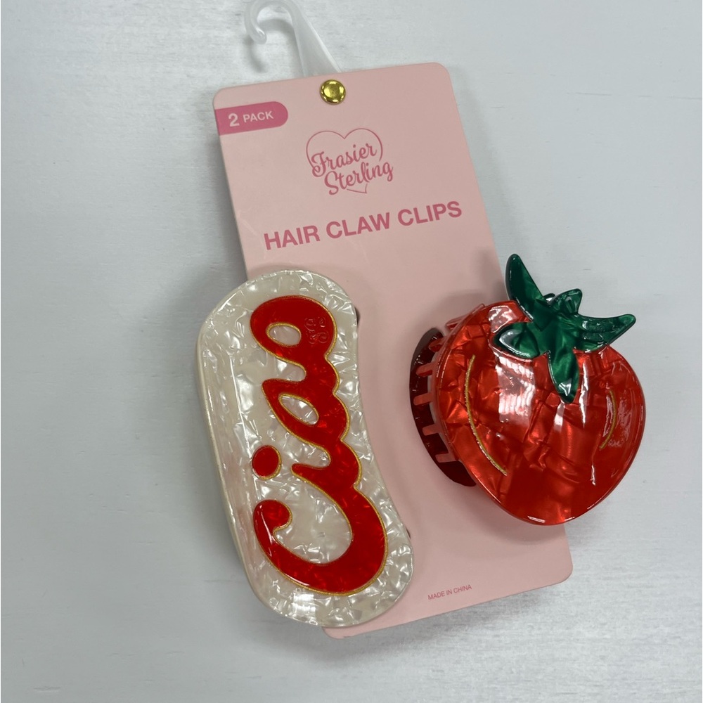 NWT ⚜️🍅⚜️ Frasier Sterling Ciao and Tomato Hair Claw Clips Set of 2 - Picture 12 of 14